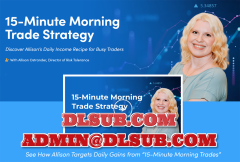 image mockup of SimplerTrading Allison Ostrander 15 Minute Morning Trade Strategy Basic e-learning materials